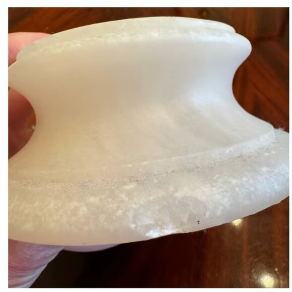 Restoration Hardware White Alabaster Pillar Candle Holders - Set of 2 - Picture 11 of 11